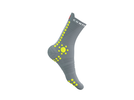 COMPRESSPORT Skarpetki do biegania trailowe ProRacing Socks V4 Trail alloy/primerose