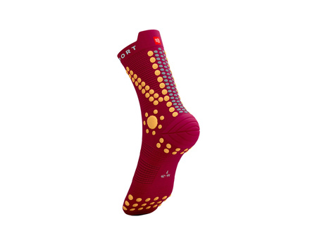 COMPRESSPORT Skarpetki do biegania trailowe ProRacing Socks V4 Trail persian red