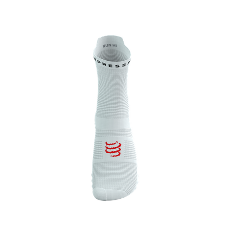 COMPRESSPORT Skarpetki do biegania wysokie PRORACING SOCKS V4 RUN HIGH white/black