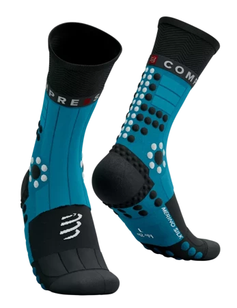 COMPRESSPORT Skarpetki do biegania zimowe PRORACING SOCKS WINTER TRAIL mosaic blue