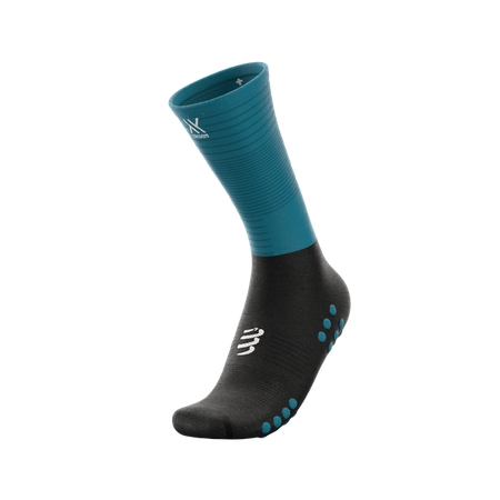 COMPRESSPORT Skarpetki kompresyjne do biegania MID COMPRESSION SOCKS mosaic blue