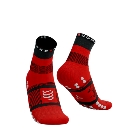 COMPRESSPORT Skarpetki trekkingowe FAST HIKING SOCKS black/core red/white