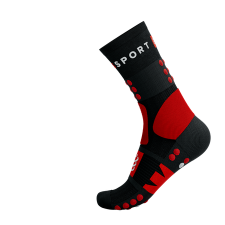 COMPRESSPORT Skarpetki trekkingowe HIKING SOCKS black/core red/white