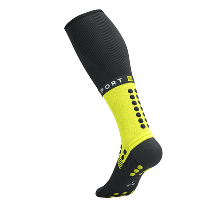 COMPRESSPORT Skarpety kompresyjne FULL SOCKS WINTER RUN black/safe yellow