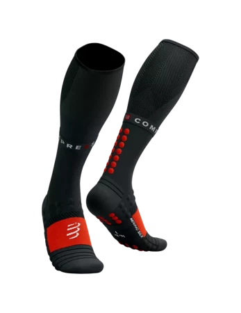 COMPRESSPORT Skarpety kompresyjne FULL SOCKS WINTER RUN red/black