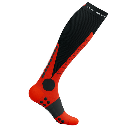 COMPRESSPORT Skarpety kompresyjne narciarskie SKI MOUNTAINEERING FULL SOCKS black/red