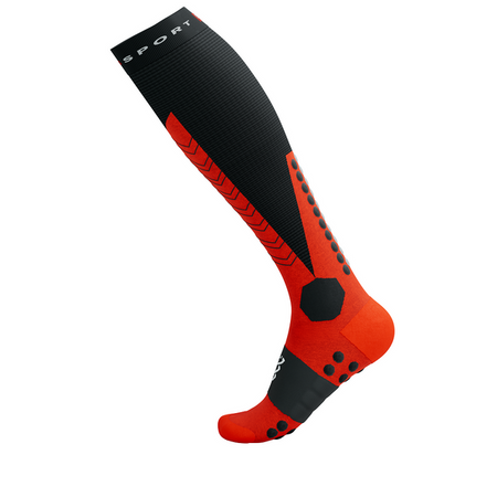 COMPRESSPORT Skarpety kompresyjne narciarskie SKI MOUNTAINEERING FULL SOCKS black/red