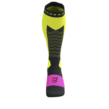 COMPRESSPORT Skarpety kompresyjne narciarskie SKI MOUNTAINEERING FULL SOCKS safe yellow/black