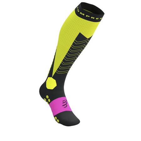 COMPRESSPORT Skarpety kompresyjne narciarskie SKI MOUNTAINEERING FULL SOCKS safe yellow/black