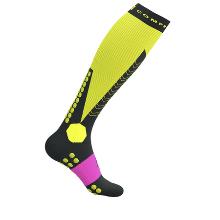 COMPRESSPORT Skarpety kompresyjne narciarskie SKI MOUNTAINEERING FULL SOCKS safe yellow/black