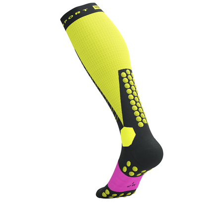 COMPRESSPORT Skarpety kompresyjne narciarskie SKI MOUNTAINEERING FULL SOCKS safe yellow/black