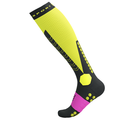 COMPRESSPORT Skarpety kompresyjne narciarskie SKI MOUNTAINEERING FULL SOCKS safe yellow/black