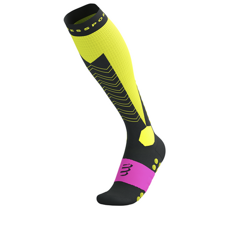 COMPRESSPORT Skarpety kompresyjne narciarskie SKI MOUNTAINEERING FULL SOCKS safe yellow/black