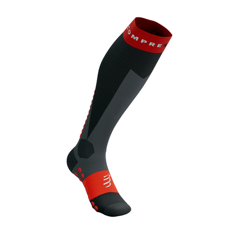 COMPRESSPORT Skarpety kompresyjne narciarskie SKI TOURING FULL SOCKS black/red