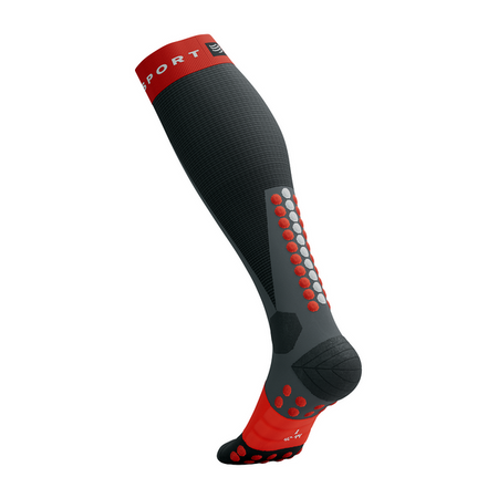 COMPRESSPORT Skarpety kompresyjne narciarskie SKI TOURING FULL SOCKS black/red