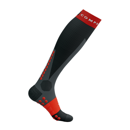 COMPRESSPORT Skarpety kompresyjne narciarskie SKI TOURING FULL SOCKS black/red