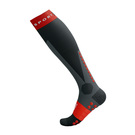 COMPRESSPORT Skarpety kompresyjne narciarskie SKI TOURING FULL SOCKS black/red