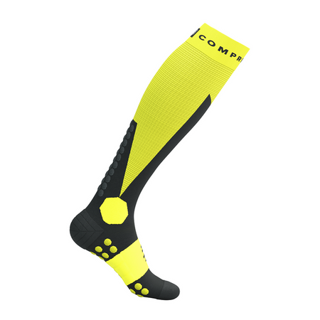 COMPRESSPORT Skarpety kompresyjne narciarskie SKI TOURING FULL SOCKS safe yellow/black