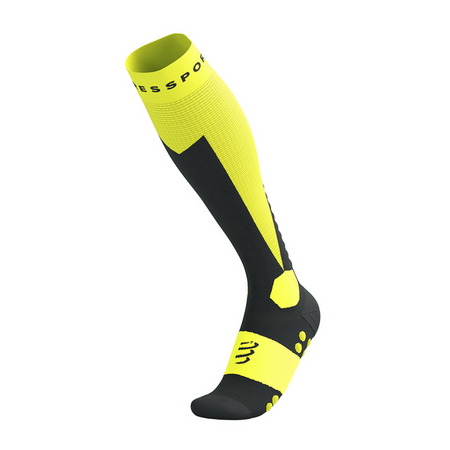 COMPRESSPORT Skarpety kompresyjne narciarskie SKI TOURING FULL SOCKS safe yellow/black