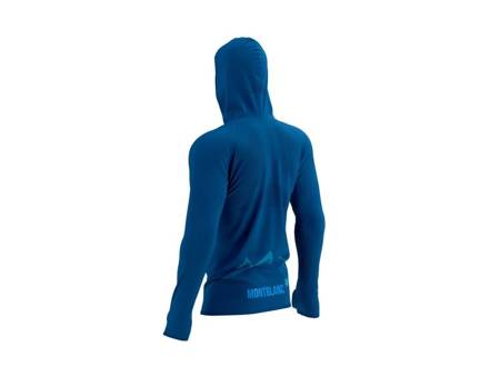 COMPRESSPORT Termiczna bluza biegowa 3D Thermo Hoodie Seamless MONT BLANC 2021 niebieska