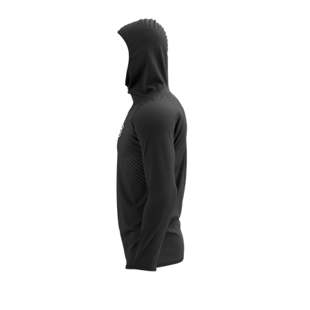 COMPRESSPORT Terniczna bluza biegowa 3D THERMO SEAMLESS HOODIE ZIP black