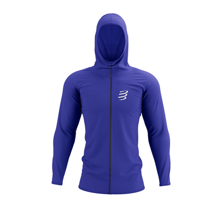 COMPRESSPORT Terniczna bluza biegowa 3D THERMO SEAMLESS HOODIE ZIP dazz blue