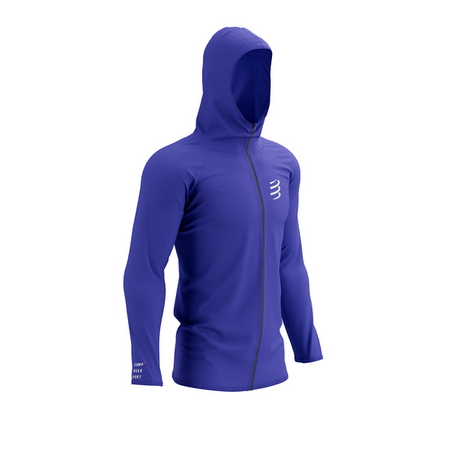 COMPRESSPORT Terniczna bluza biegowa 3D THERMO SEAMLESS HOODIE ZIP dazz blue