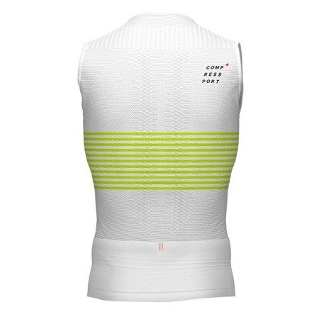 COMPRESSPORT Triathlonowa koszulka kompresyjna TRI POSTURAL TANK TOP 2020 biała