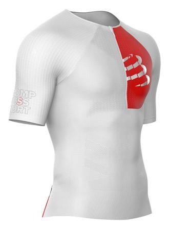 COMPRESSPORT Triathlonowa koszulka kompresyjna TRIATHLON POSTURAL AERO TOP biała