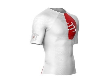 COMPRESSPORT Triathlonowa koszulka kompresyjna TRIATHLON POSTURAL AERO TOP biała