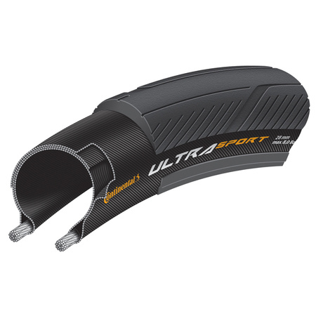 CONTINENTAL Opona rowerowa Ultra Sport III PureGrip 700x23c czarna zwijana