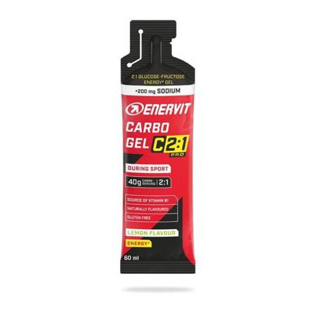 ENERVIT Żel energetyczny z sodem CARBO GEL C2:1 PRO 60 ml cytrynowy