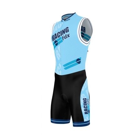 FDX Strój triathlonowy PRO Racing Triathlon Skinsuit czarno-niebieski