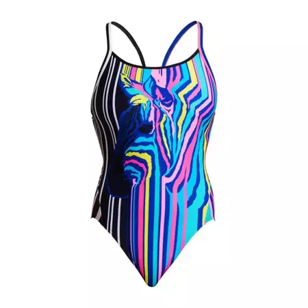 FUNKITA Strój kąpielowy damski jednoczęściowy DIAMOND BACK ONE PIECE zorse code