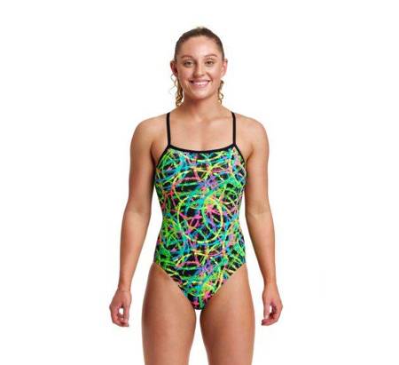 FUNKITA Strój kąpielowy damski jednoczęściowy SINGLE STRAP ONE PIECE Burnouts