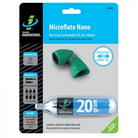 GI Pompka do roweru CO2 Microflate Nano Green + Nabój 20 g