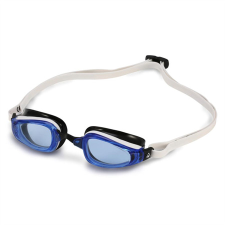 MP Okularki pływackie K180 białe/niebieskie