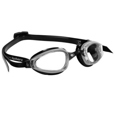 MP Okularki pływackie K180 czarne/przeźroczyste