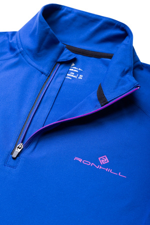 RONHILL Bluza biegowa damska CORE THERMAL 1/2 ZIP TEE cobalt/thistle