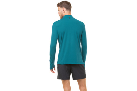 RONHILL Bluza biegowa męska CORE THERMAL 1/2 ZIP TEE deep teal/acid