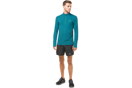 RONHILL Bluza biegowa męska CORE THERMAL 1/2 ZIP TEE deep teal/acid