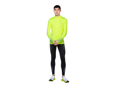 RONHILL Bluza biegowa męska TECH REFLECT 1/2 ZIP fluo yellow/reflect