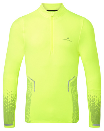 RONHILL Bluza biegowa męska TECH REFLECT 1/2 ZIP fluo yellow/reflect