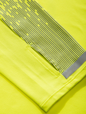 RONHILL Bluza biegowa męska TECH REFLECT 1/2 ZIP fluo yellow/reflect