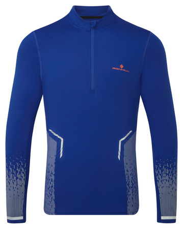 RONHILL Bluza biegowa męska TECH REFLECT 1/2 ZIP ocean/reflect