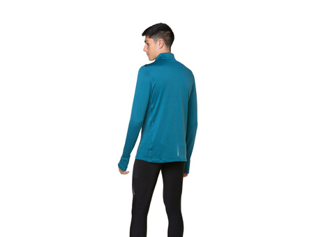 RONHILL Bluza biegowa męska TECH WINTER 1/2 ZIP deep teal/acid