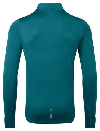 RONHILL Bluza biegowa męska TECH WINTER 1/2 ZIP deep teal/acid