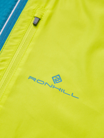 RONHILL Bluza biegowa męska TECH WINTER 1/2 ZIP deep teal/acid