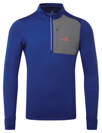 RONHILL Bluza biegowa męska TECH WINTER 1/2 ZIP ocean/iron