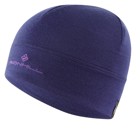 RONHILL Czapka biegowa MERINO BEANIE deep ocean/regal purple